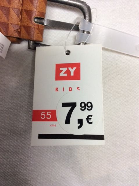 Cinto castanho de menino ZIPPY