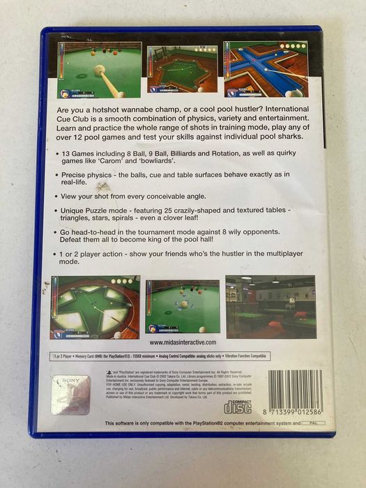 PS2 - International Cue Club