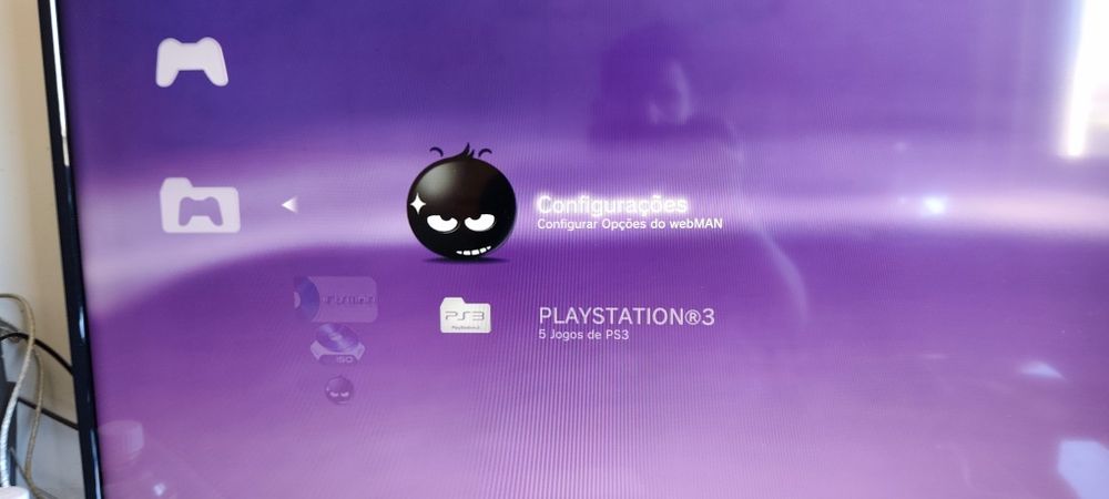 PS3 fat desbloqueada com jogos e comando original