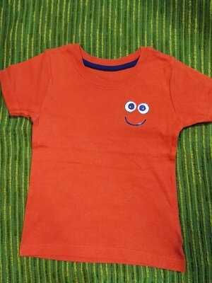 Оранжевая футболка смайл Marks&Spencer.Размер 4-5лет, 110см.