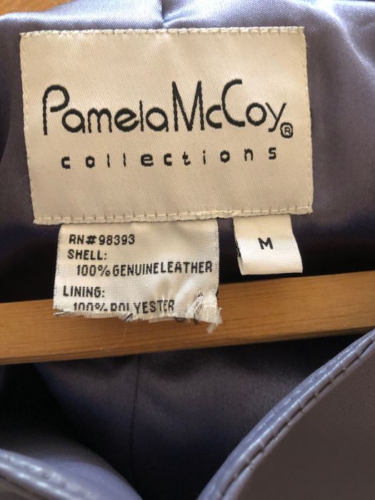 Жакет из натуральной кожи с отделкой под кружево