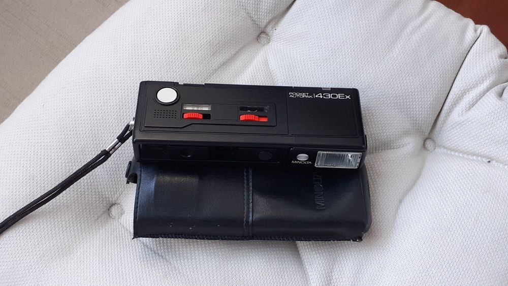 Minolta Pocket Autopak 430Ex, com estojo em pele Máquina Fotográfica