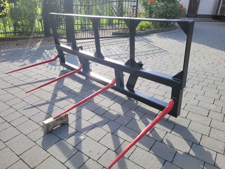 Chwytak na 2 baloty słomy do tura ciągnika/ ładowarki Ramka 2m/ Igły