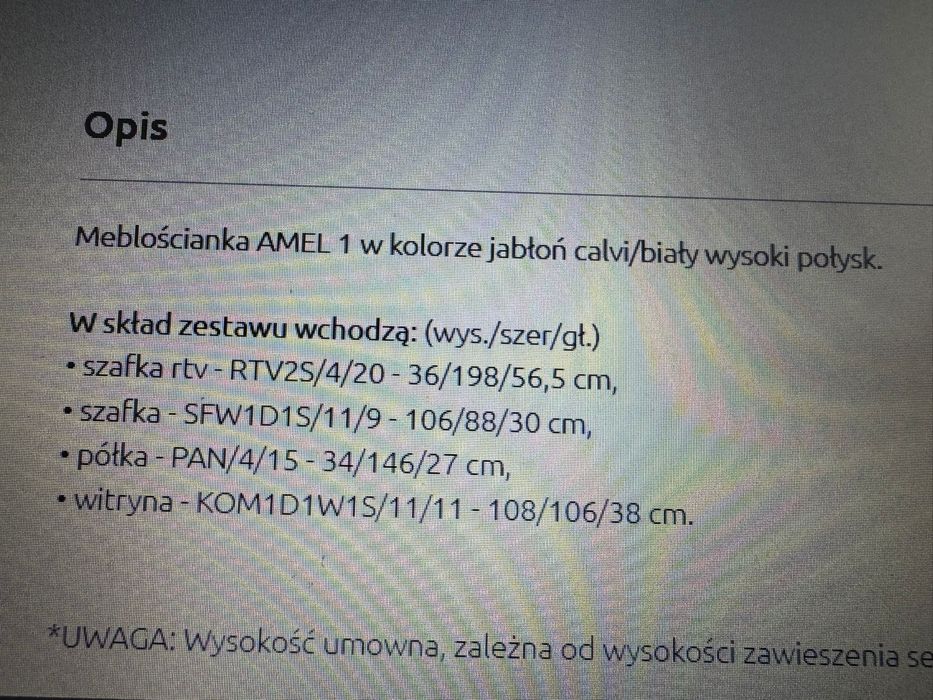Zestaw mebli „Amel 1”