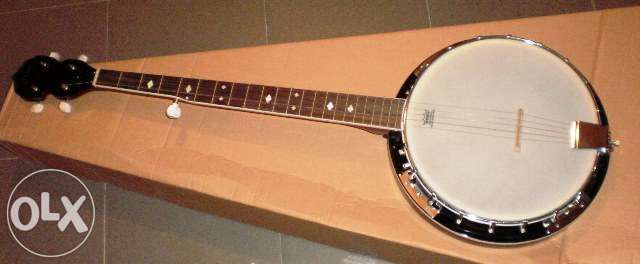 Banjo de 5 cordas ou banjo de 6 cordas e saco almofadado
