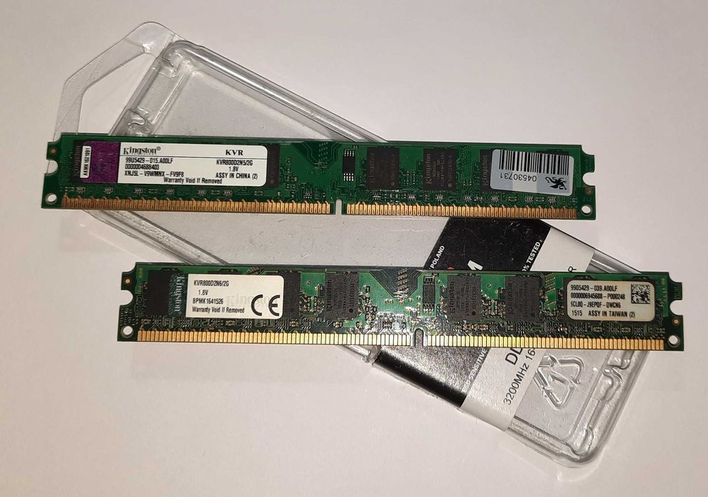 Pamięć RAM DDR2 800MHz 4GB 2x2GB Kingston KVR800DN5/2GB KVR800DN6/2G