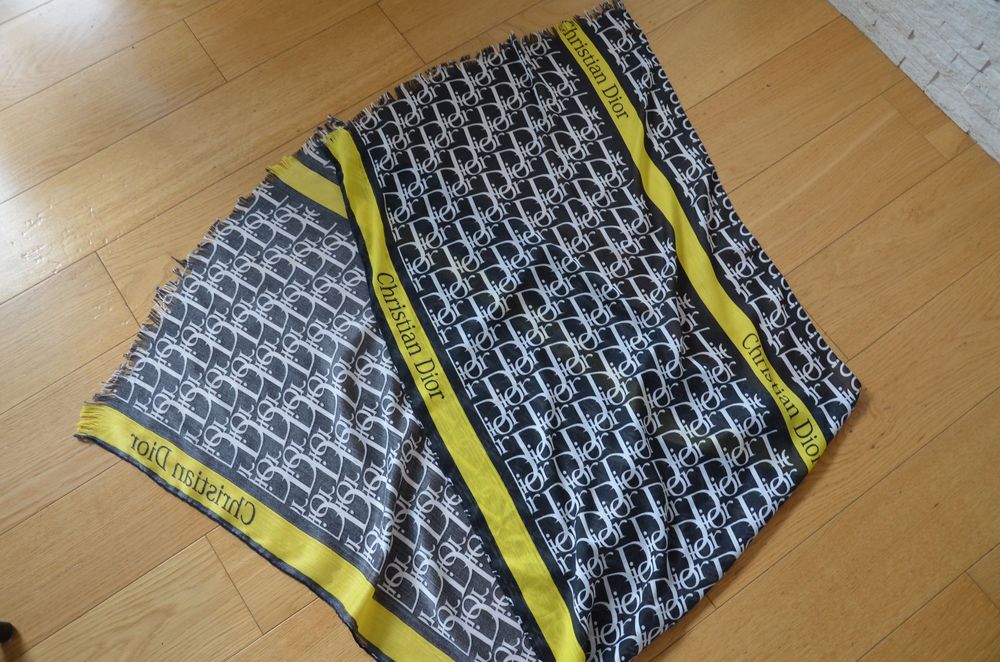 chusta/apaszka/szal 60x170cm Dior szarości