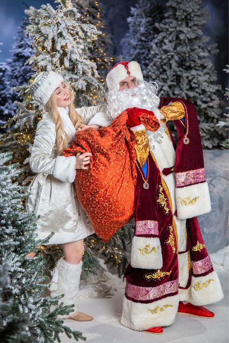 Новорічні ранки Санта Клаус Ельфи Дід Мороз та Снігурка
