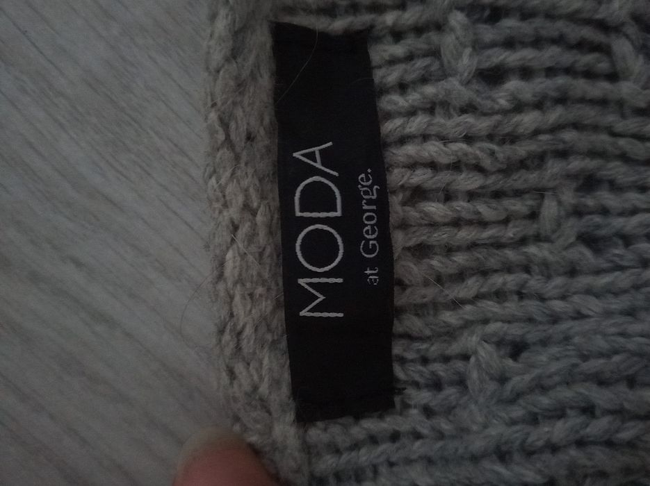 Ciepły szary sweter S Moda at George