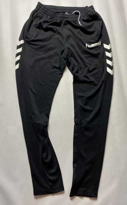HUMMEL czarne sportowe DRESY Z KIESZENIAMI bieganie siłownia rozmiar M
