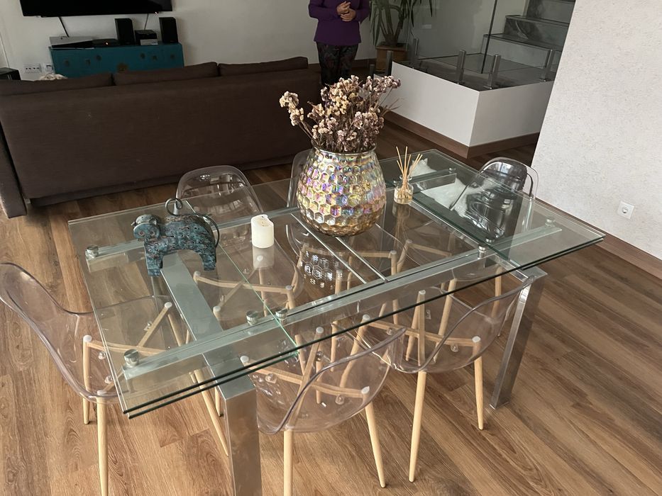 Mesa de Jantar - extensivel + cadeiras