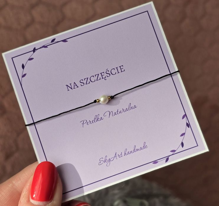 Bransoletka handmade z naturalną perełką