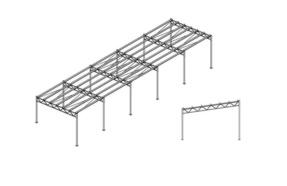 6x20 Konstrukcja stalowa Bez Pozwolenia wiata magazyn garaż hala