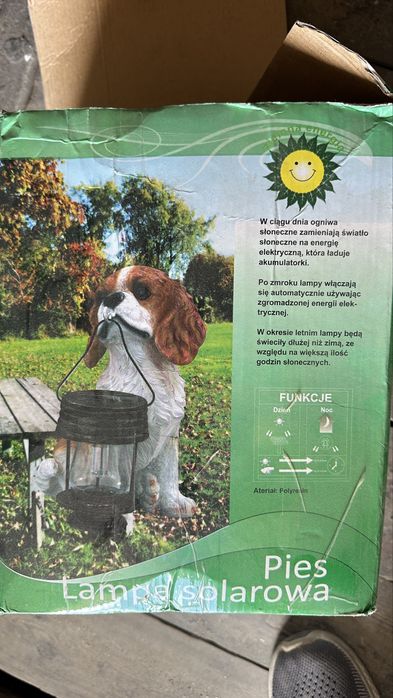 Lampa solarowa Pies