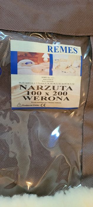 Koc / kołdra remes 100% wełna rozmiar 100 x 200 cm stan bdb