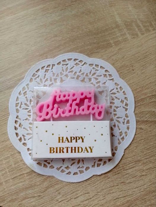 Набор декоративных свечей happy birthday 1 набор