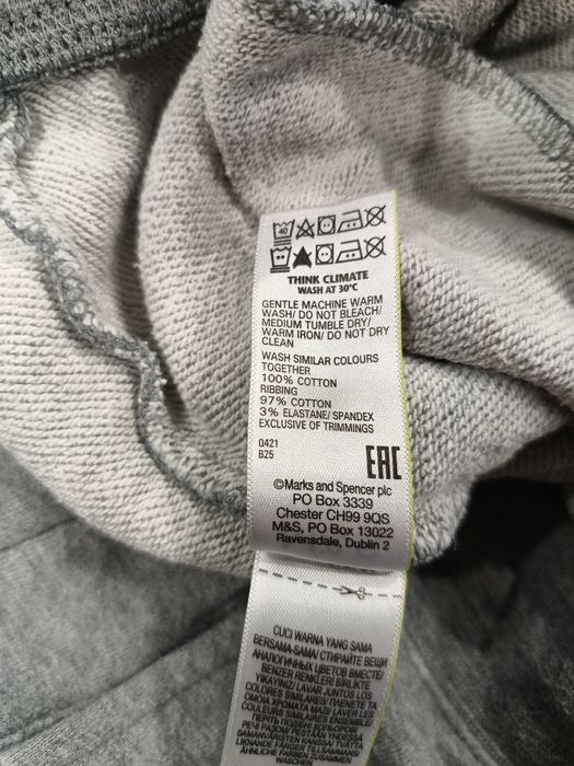 Krótkie spodenki męskie M&S roz. 3 XL dresowe bawełna 100%