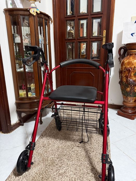 Andarilho com rodas e cesto