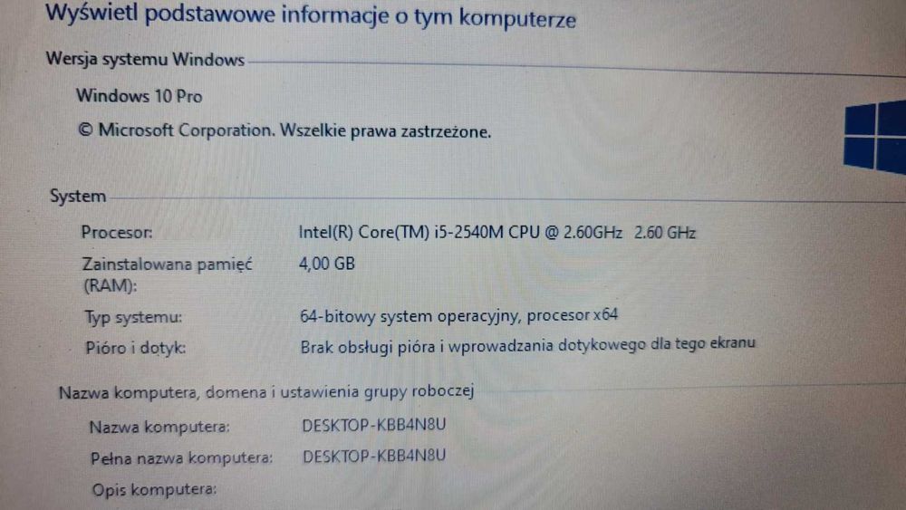 Sprzedam laptop HP Elitebook 2560p 12" i5-2540M 4GB sprawny