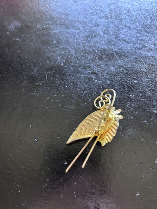 Biżuteria PRL vintage broszka