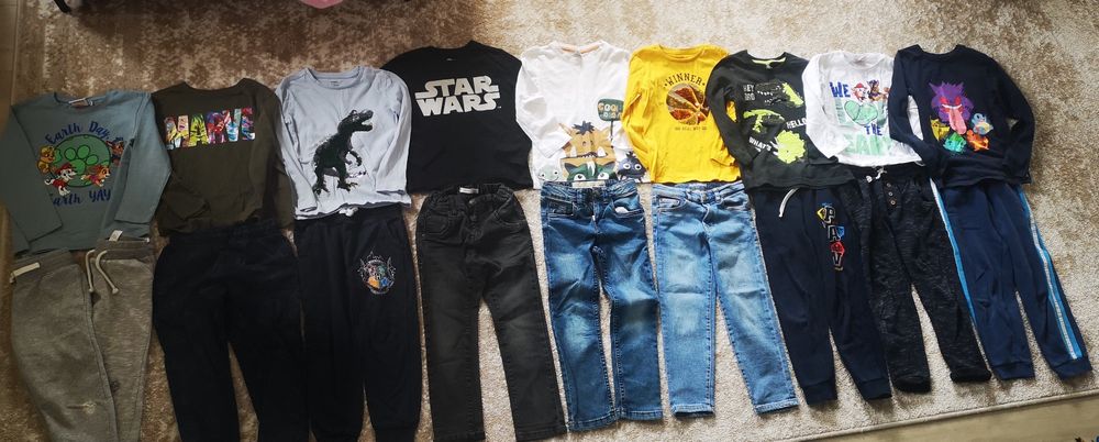 Mega paka 67 sztuk ubranek dla chłopca 116