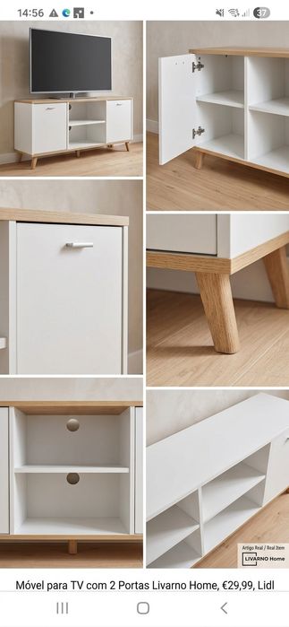 Móvel de TV / Aparador Livarno Home (Estilo Nórdico) – Excelente Estado