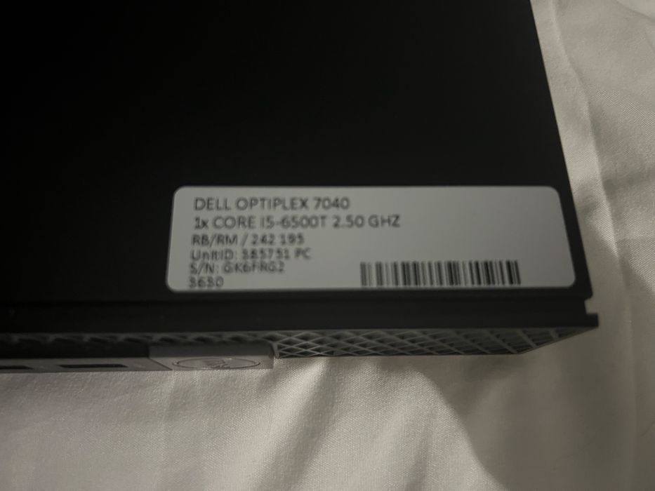 Dell Optiplex 7040 micro i5-6500T RAM 8GB dysk 256GB