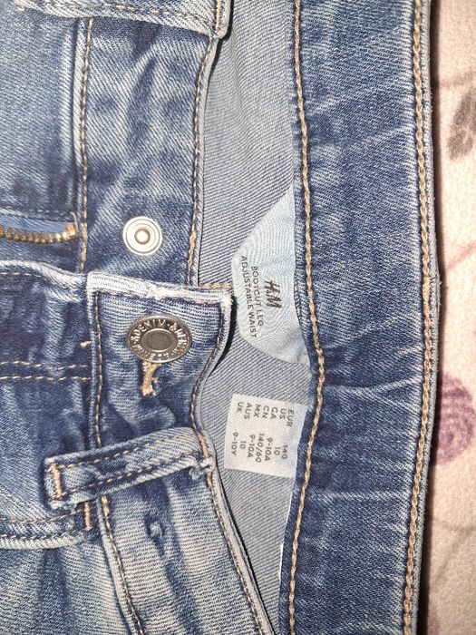 140 h&m spodnie dżinsy jeansy bootcut leg kieszenie
