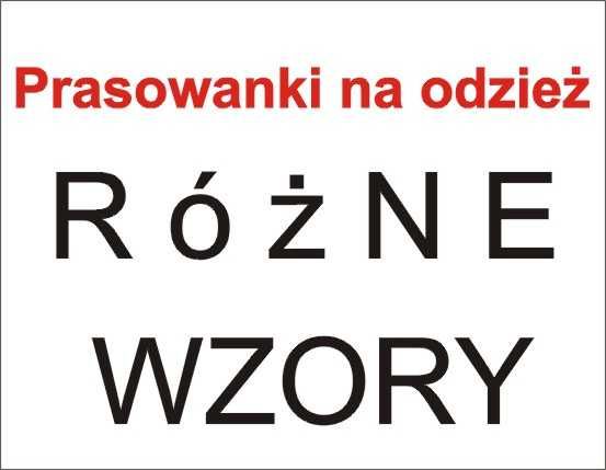 różne termo naprasowanki prasowanki t-shirt kurtka bluza dres koszulka