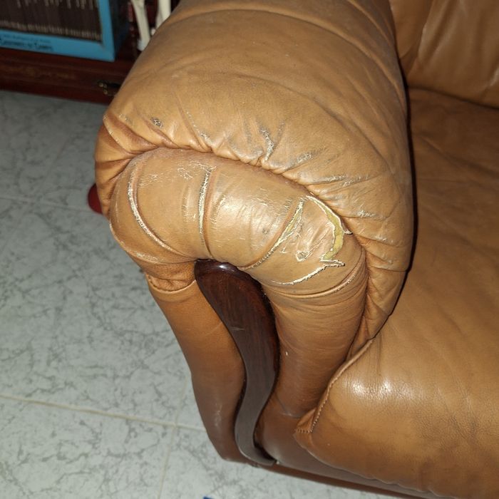 Sofa em pele jenunina