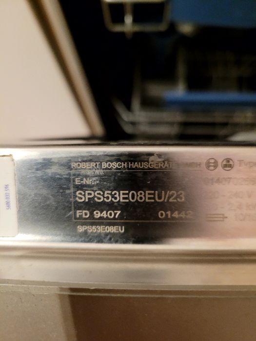 Uszkodzona Zmywarka Bosch SPS53E08EU 45cm - Idealna na Części/naprawe