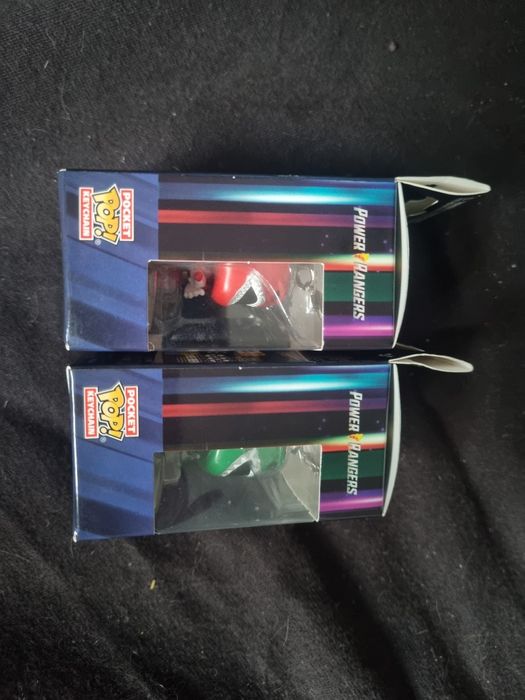 2 funko popy breloki power rangers nie otwierane