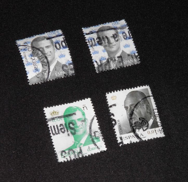 Selos Espanha D Filipe VI e Juan Carlos