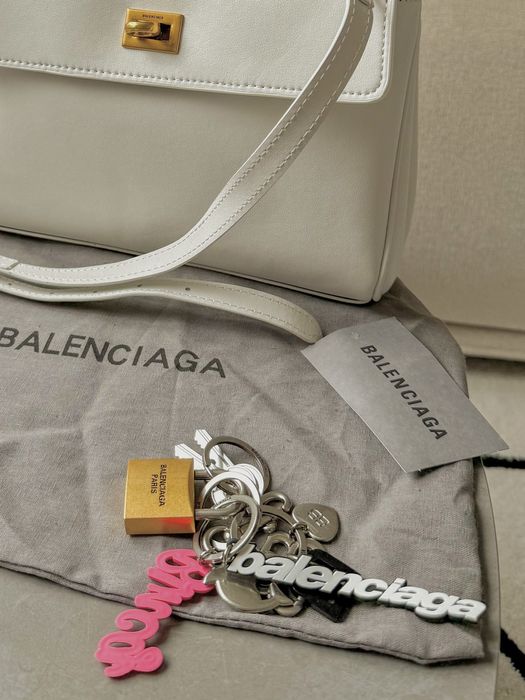 Сумка жіноча Balenciaga Rodeo Mini White/Gold
