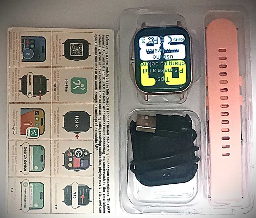 Смарт-годинник у стильному рожевому кольорі, Pink — новий!