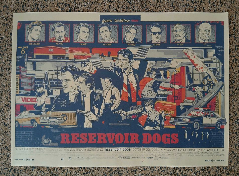Lote de 5 Posters - QUENTIN TARANTINO (papel kraft, formato A3)