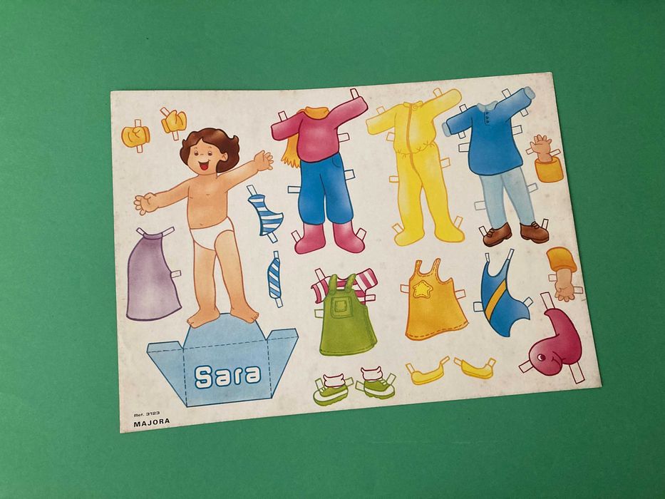 Bonecas de Recortar de Papel da marca Majora Anos 80