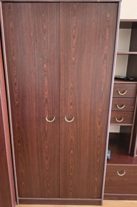 Meble pokojowe mahoń wenge segment meblościanka 8 częściowy zestaw