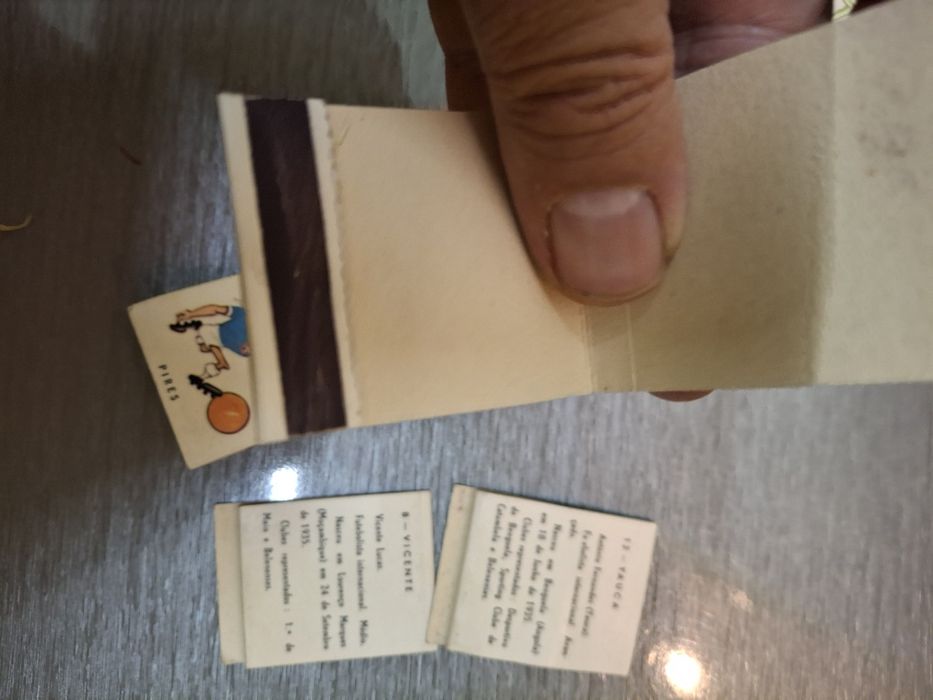 4 carteiras fosforos antigas tipo cromos belenenses vicente yauca