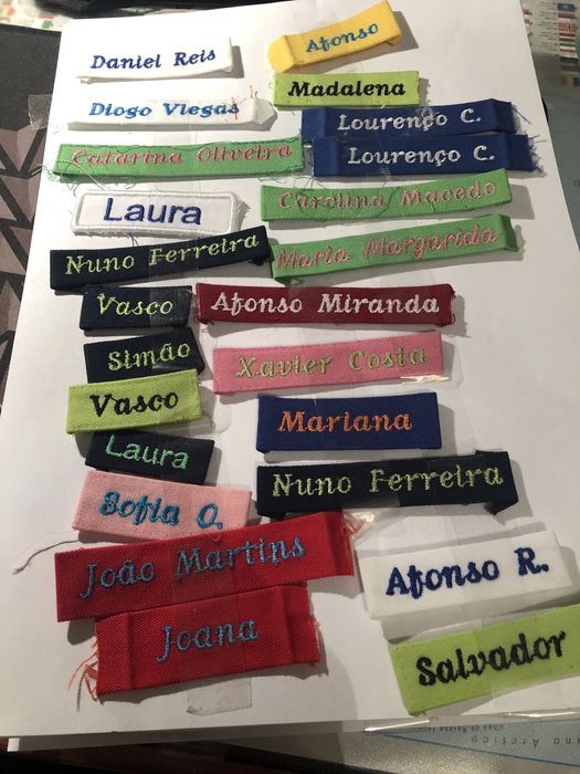 Nomes Bordados escolas