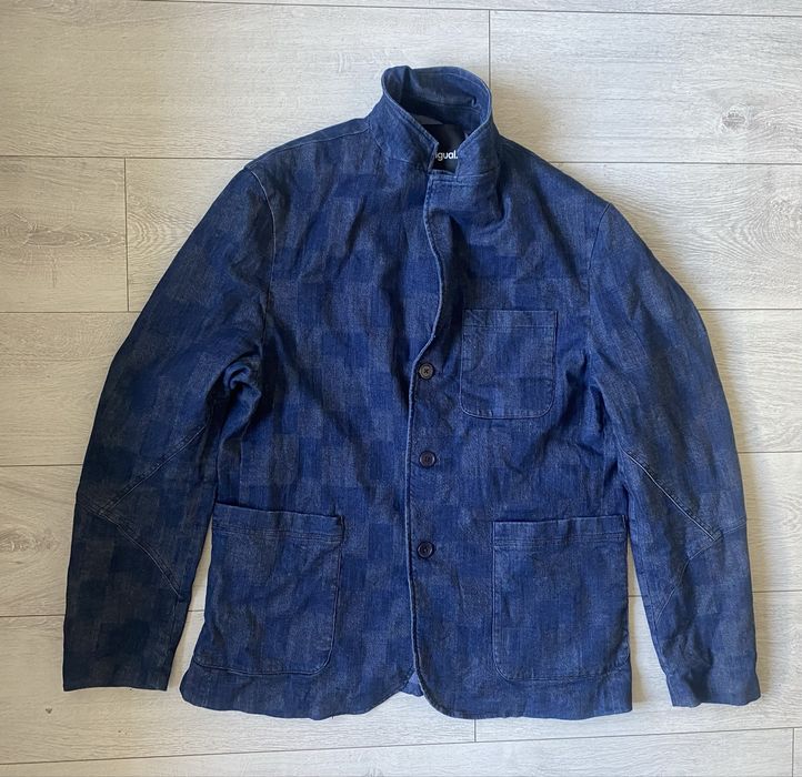 desigual marynarka jeansowa męska xl patchwork kroj męska kurtka casual 2023
