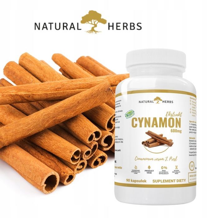 Cynamon Cejloński Ekstarkt 600mg Cukier Glukoza 90