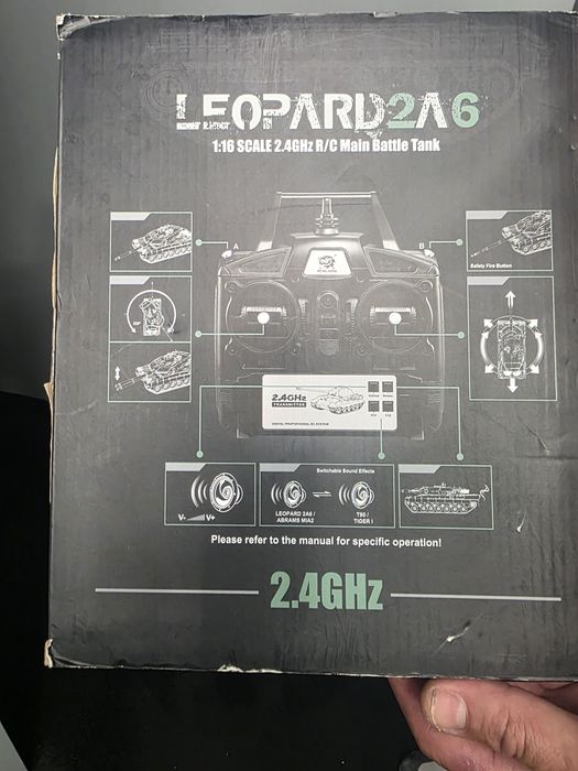 Czołg 2A6 LEOPARD 1:16 Heng Long dym V.7.0,2,4Ghz