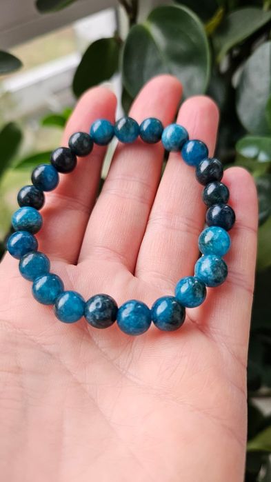 Bransoletka z Niebieskiego Apatytu 8mm