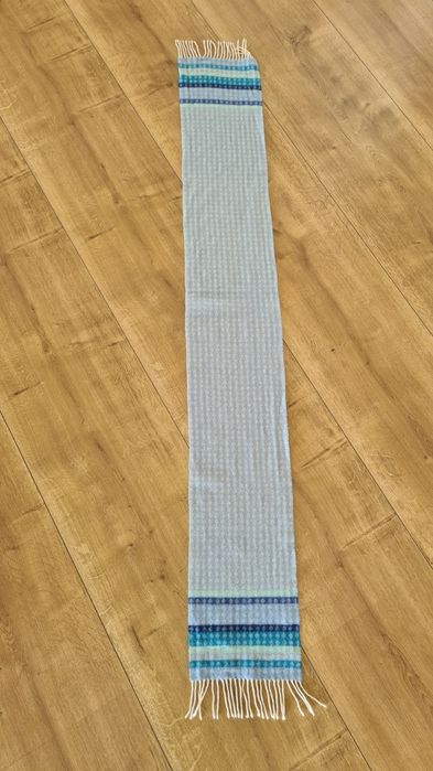 Szalik Szal 100% Lambswool Wełna Wool. Baby blue Błękitny Liliowy