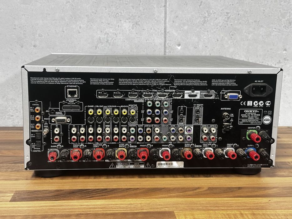 Onkyo TX-NR808 - amplituner 7.2 135w/kanał 8 ohm