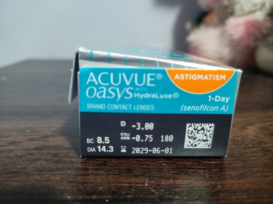 Soczewki kontaktowe acuve oasys astigmatism 30 sztuk jednorazowe