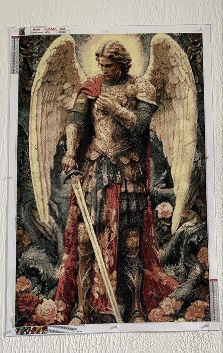 Готова картина алмазна мозаїка Архангел Михаїл