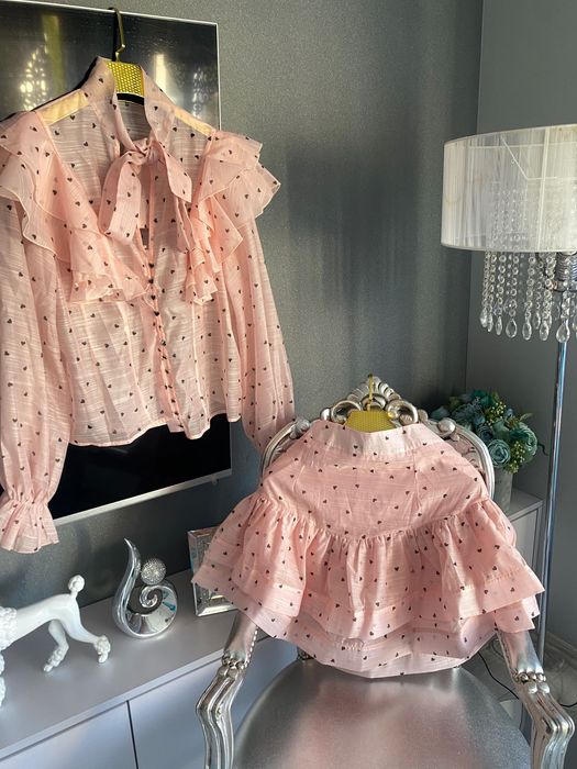 Piękny komplet puder,serca,Zimmerman,lux!