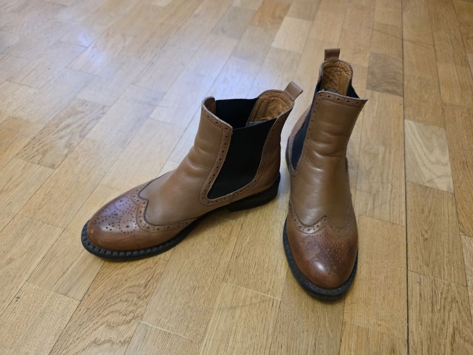 Челсі коричневі шкіряні